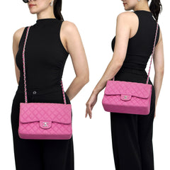 Jumbo Double Flap Caviar SHW S18