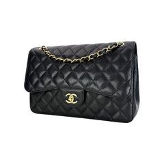 Jumbo Double Flap Caviar GHW S25