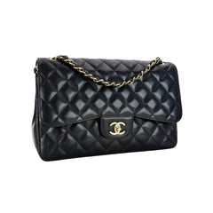 Jumbo Double Flap Caviar GHW S16