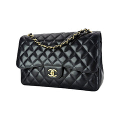 Jumbo Double Flap Caviar GHW S16