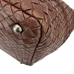 Intrecciato Zipper Tote Medium Fondant