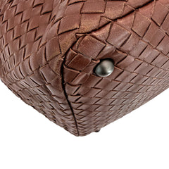 Intrecciato Zipper Tote Medium Fondant
