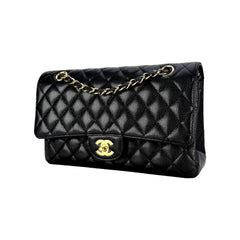 Medium Double Flap Caviar GHW S30