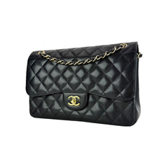 Jumbo Double Flap Caviar GHW S25