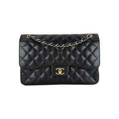 Jumbo Double Flap Caviar GHW S25