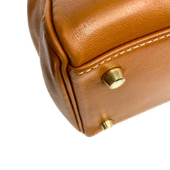 Kelly 35 Gold on Gold Swift Leather Stamp B Square