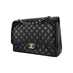 Maxi Double Flap Caviar GHW S15