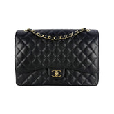 Maxi Double Flap Caviar GHW S15