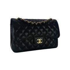 Jumbo Double Flap Caviar GHW S18