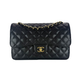 Jumbo Double Flap Caviar GHW S18