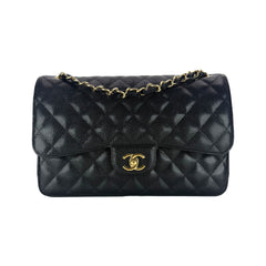 Jumbo Double Flap Caviar GHW S18