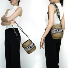 Wicker Bucket Bag