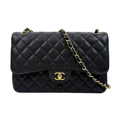 Jumbo Double Flap Caviar GHW S31