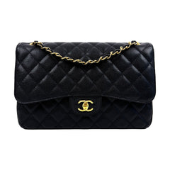 Jumbo Double Flap Caviar GHW S31