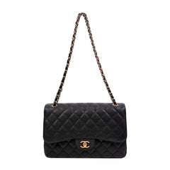 Jumbo Double Flap Caviar GHW S31