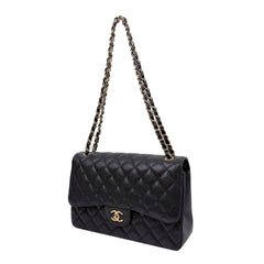 Jumbo Double Flap Caviar GHW S31