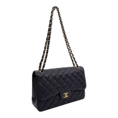 Jumbo Double Flap Caviar GHW S31