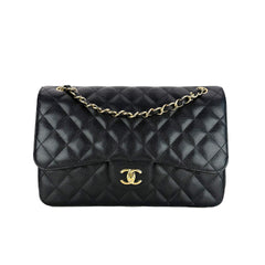 Jumbo Double Flap Caviar GHW S25