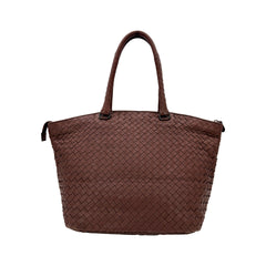 Intrecciato Zipper Tote Medium Fondant