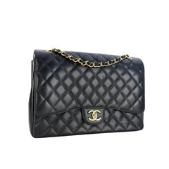 Maxi Double Flap Caviar GHW S15